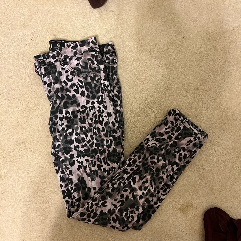 Retro cheetah skinny jeans